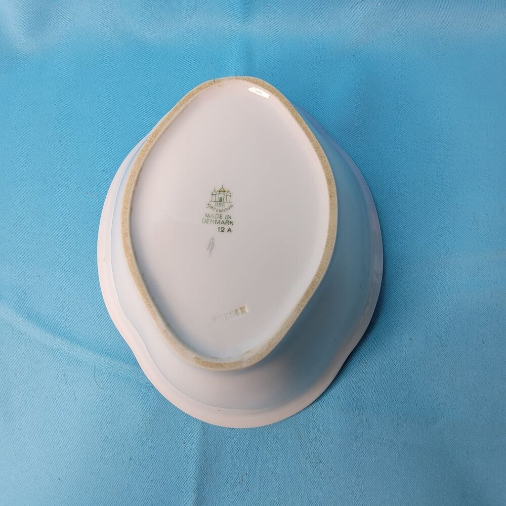 Bing & Grondahl Seagull Porcelain Bowl Denmark Blue & White Oval Serving Dish - Picture 3 of 4